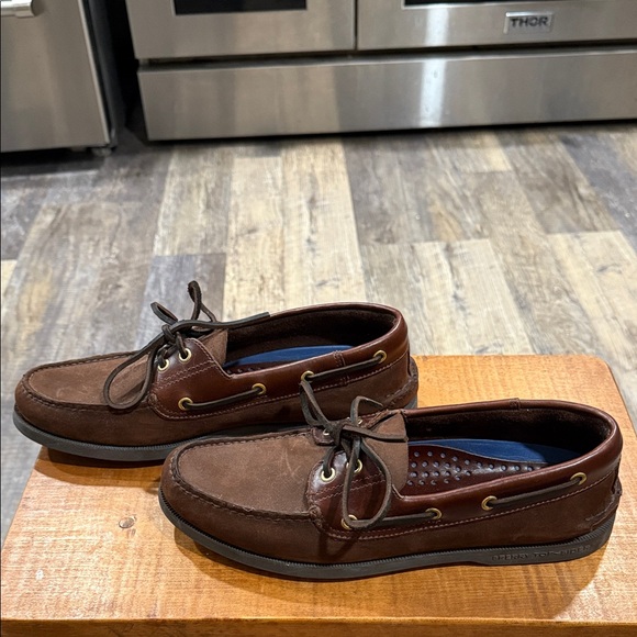 Sperry Dark Brown Men’s Leather Boat Shoes. NWOT - Picture 4 of 8